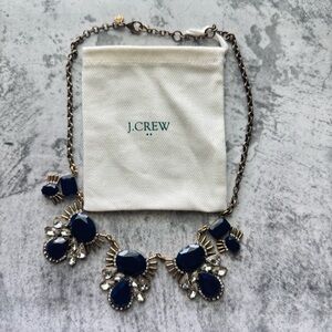 J. Crew Blue and Gold Statement Necklace